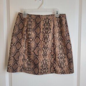 Impressions Tan Snakeskin Skirt